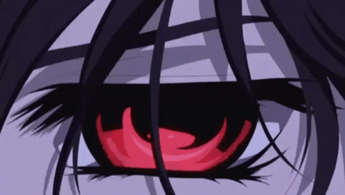 A Close Up Of A Person 'S Eye With A Red Center GIF