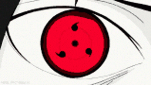 A Close Up Of A Person 'S Eye With A Red Circle In It . GIF