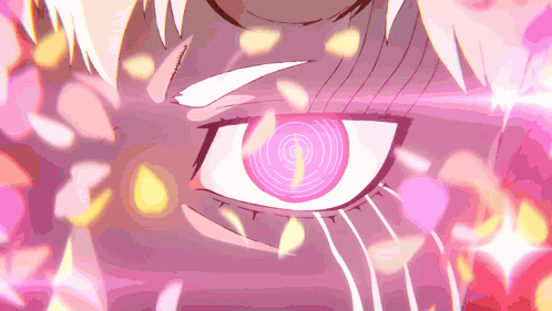 A Close Up Of A Person 'S Eye With A Spiral In The Center GIF