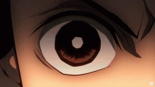 A Close Up Of A Person 'S Eye With A White Circle In The Middle GIF