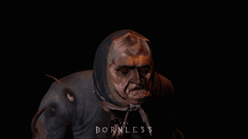 A Close Up Of A Person 'S Eye With The Words The Bornless Written Below It GIF