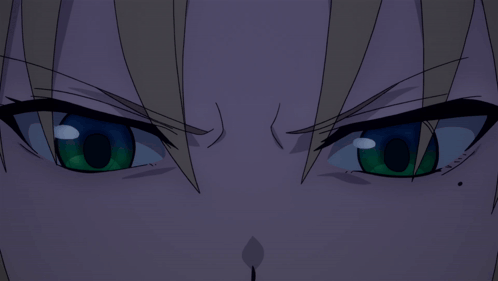 A Close Up Of A Person 'S Eyes With A Purple Background GIF