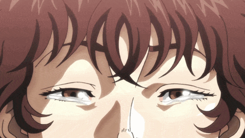 A Close Up Of A Person 'S Eyes With A Tear Coming Out Of Them GIF