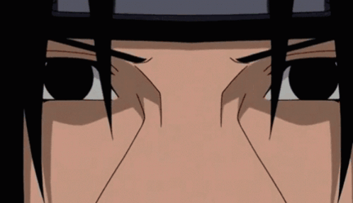 A Close Up Of A Person 'S Eyes With Red Circles In Them GIF