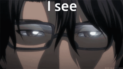 A Close Up Of A Person 'S Eyes With The Words I See Written Above Them GIF