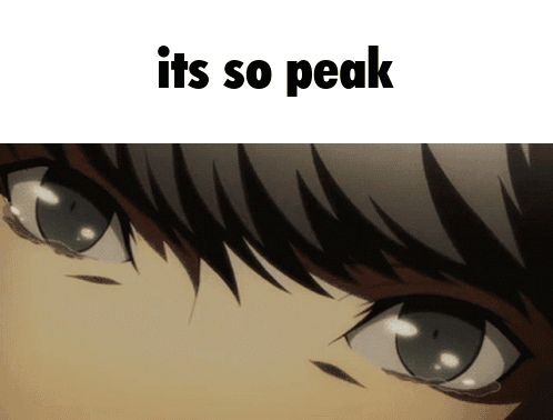 A Close Up Of A Person 'S Eyes With The Words It 'S So Peak Above It GIF
