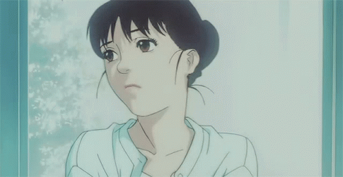 A Close Up Of A Person 'S Face In A Cartoon . GIF