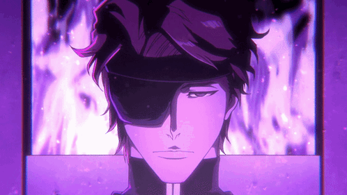A Close Up Of A Person 'S Face In A Purple Background GIF