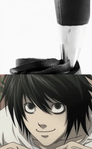 A Close Up Of A Person 'S Face Next To A Close Up Of A Bottle GIF