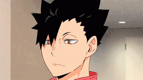 A Close Up Of A Person 'S Face With A Black Haired Anime Character . GIF