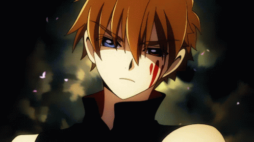 A Close Up Of A Person 'S Face With A Black Shirt On GIF