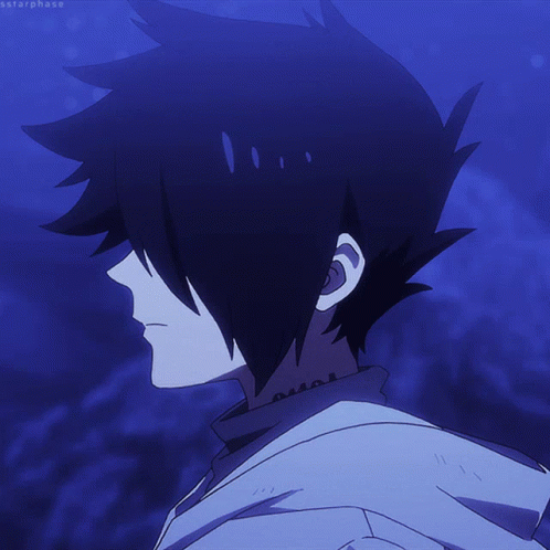 A Close Up Of A Person 'S Face With A Blue Background And The Word Starphase On The Bottom GIF