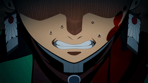 A Close Up Of A Person 'S Face With A Circle Around The Mouth GIF