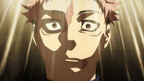 A Close Up Of A Person 'S Face With A Glowing Light Behind Him GIF