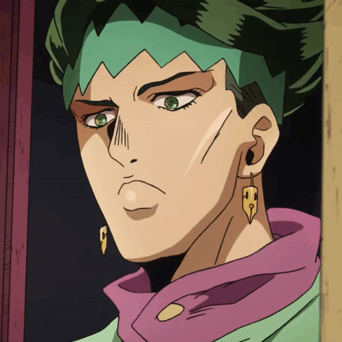 A Close Up Of A Person 'S Face With A Green Headband GIF