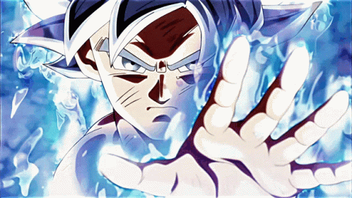 A Close Up Of A Person 'S Face With A Hand Outstretched GIF
