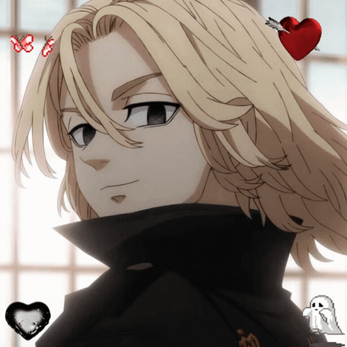 A Close Up Of A Person 'S Face With A Heart And A Butterfly On It GIF