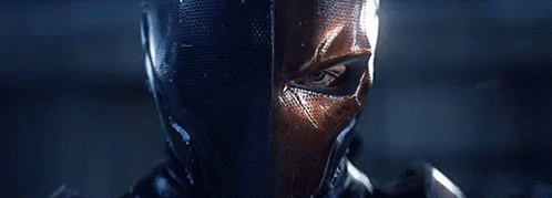 A Close Up Of A Person 'S Face With A Helmet On Their Head . GIF