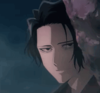 A Close Up Of A Person 'S Face With A Purple Background GIF