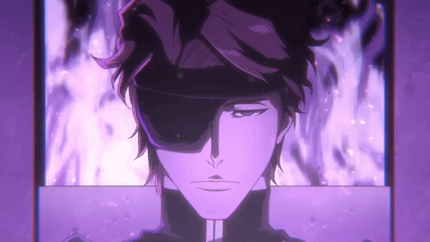 A Close Up Of A Person 'S Face With A Purple Background And A Hat On . GIF