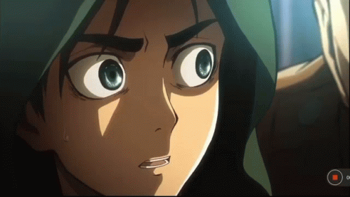 A Close Up Of A Person 'S Face With A Red Circle Around The Bottom GIF