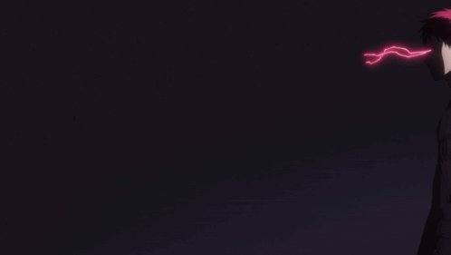 A Close Up Of A Person 'S Face With A Red Lightning Bolt Coming Out Of It GIF