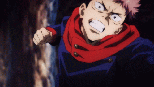 A Close Up Of A Person 'S Face With A Red Scarf Around Their Neck GIF