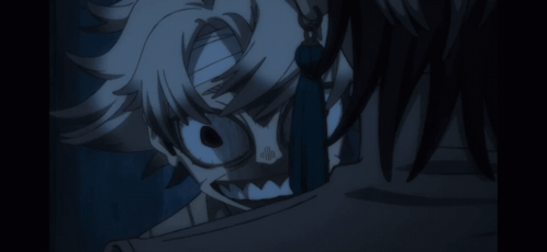 A Close Up Of A Person 'S Face With A Scary Expression GIF