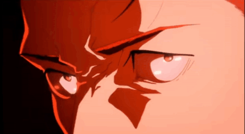 A Close Up Of A Person 'S Face With A Shadow On It GIF