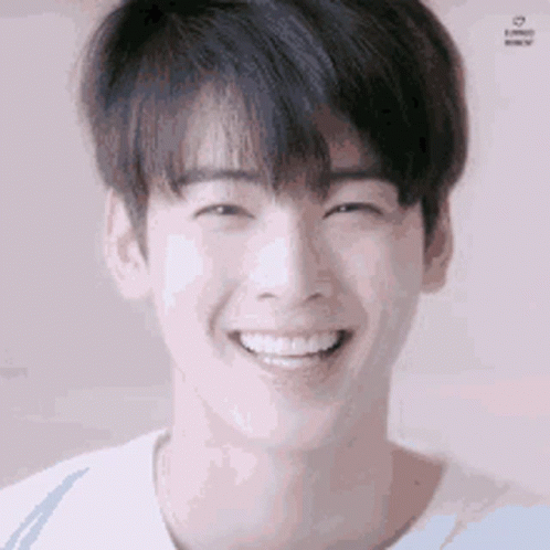 A Close Up Of A Person 'S Face With A Smile On Their Face . GIF