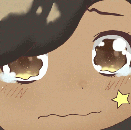 A Close Up Of A Person 'S Face With A Star On The Cheek GIF