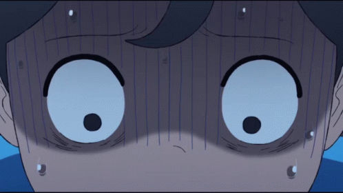 A Close Up Of A Person 'S Face With A Surprised Look On His Face GIF