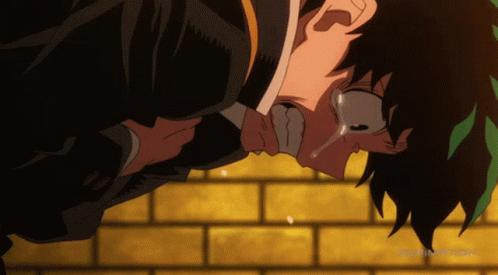 A Close Up Of A Person 'S Face With A Tear Coming Out Of It GIF