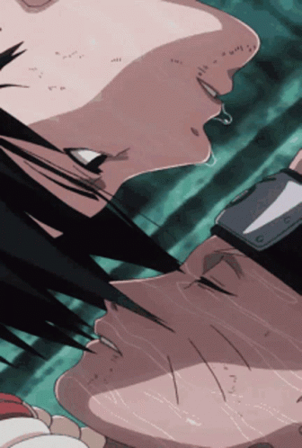 A Close Up Of A Person 'S Face With A Tear Running Down Their Nose GIF