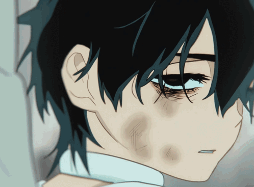 A Close Up Of A Person 'S Face With A White Collar On GIF