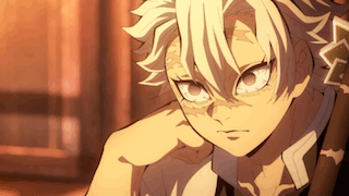 A Close Up Of A Person 'S Face With A White Haired Anime Character Looking At The Camera . GIF