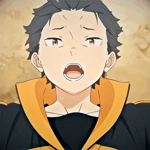 A Close Up Of A Person 'S Face With A Yellow Collar GIF