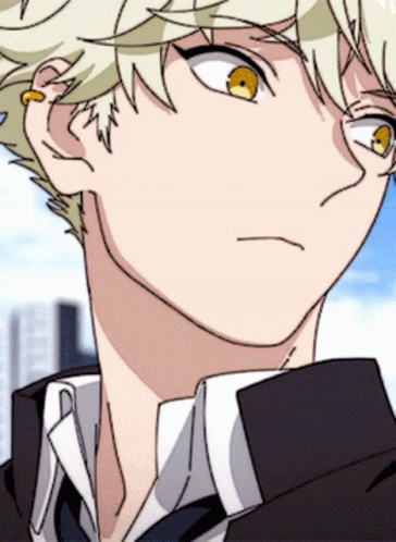 A Close Up Of A Person 'S Face With A Yellow Eye GIF