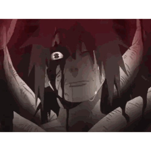 a close up of a person 's face with blood coming out of their eyes .