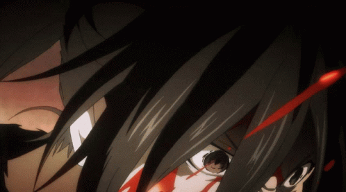 A Close Up Of A Person 'S Face With Blood Coming Out Of Their Mouth GIF