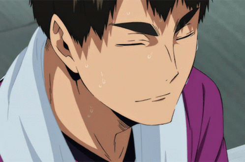 A Close Up Of A Person 'S Face With Sweat Coming Out Of Their Nose GIF
