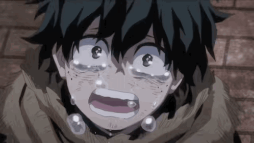 A Close Up Of A Person 'S Face With Tears Coming Out Of It . GIF