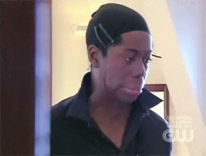 A Close Up Of A Person 'S Face With The Word Cw On The Bottom Right GIF