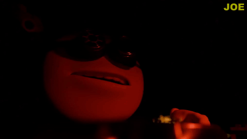 A Close Up Of A Person 'S Face With The Word Joe On The Bottom Right GIF