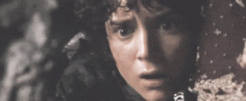 A Close Up Of A Person 'S Face With The Word No Behind It GIF