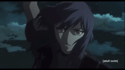 A Close Up Of A Person 'S Face With The Words Adult Swim Below It GIF