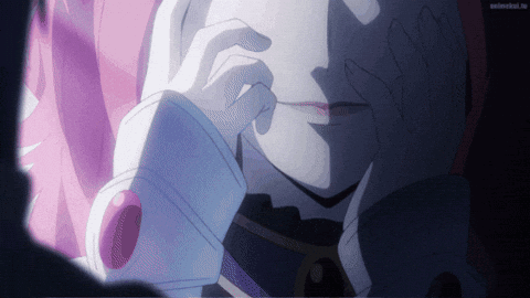 A Close Up Of A Person 'S Face With The Words Animeedit.tv Below It GIF