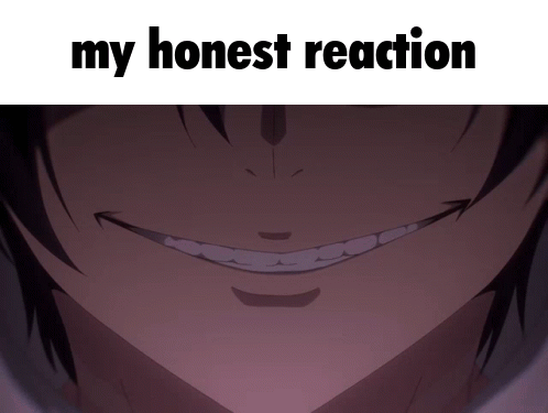 A Close Up Of A Person 'S Face With The Words My Honest Reaction GIF