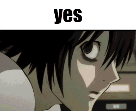 A Close Up Of A Person 'S Face With The Words Yes Written Above It GIF