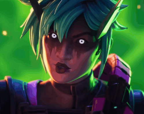 A Close Up Of A Person 'S Face With White Eyes GIF